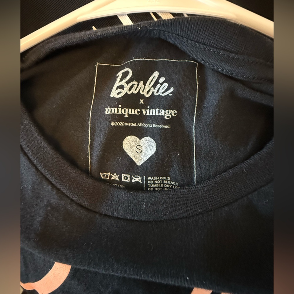 Barbie X Unique Vintage Black Tee With Pink Accents — image 3 of 3
